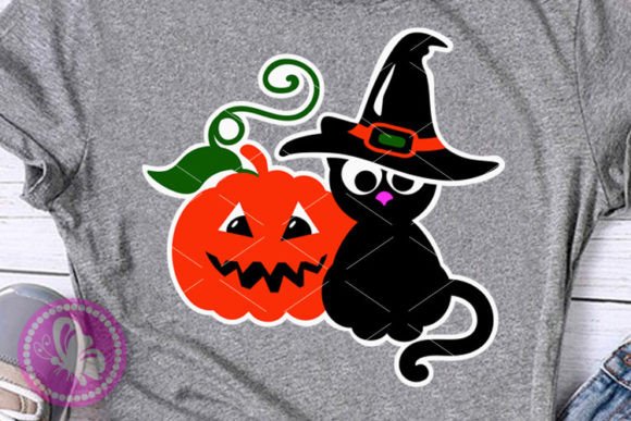 Black Cat Pumpkin Jack-o-Lantern Art