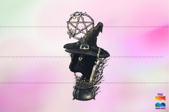 Black Cat Witch Magic Potion