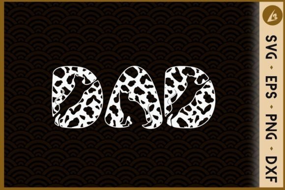 Black White Dad Cat Animal Pattern