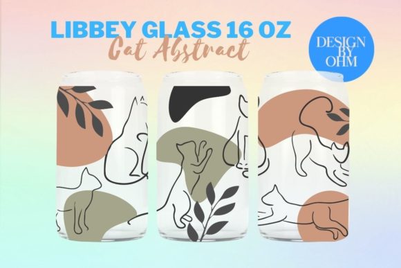 Cat Abstract Libbey Glass