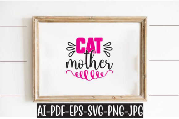Cat Mother Embroidery Design