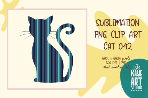 Cat Sublimation PNG Clip Art 042