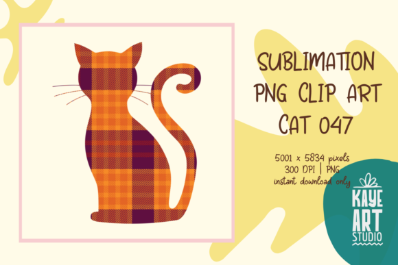 Cat Sublimation PNG Clip Art 047