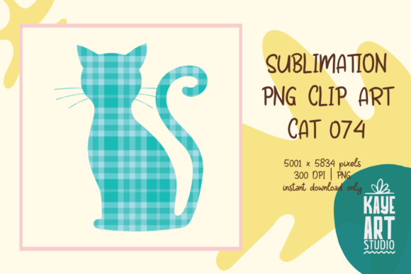 Cat Sublimation PNG Clip Art 074