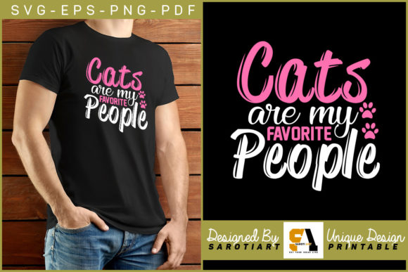 Cats Are My Favorite People T-shirt Svg