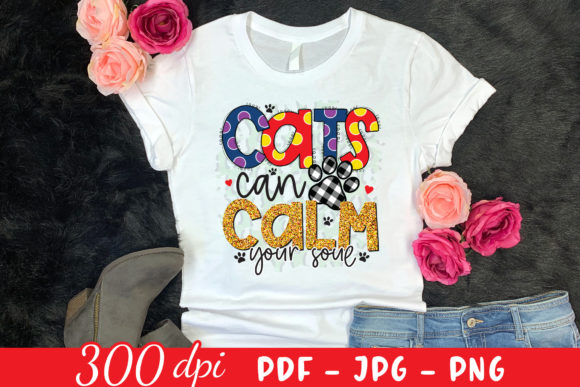 Cats Can Calm Your Soul PNG Cat PNG