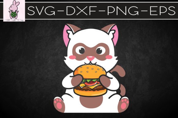 Cute Cat Love Hamburger Funny Gift