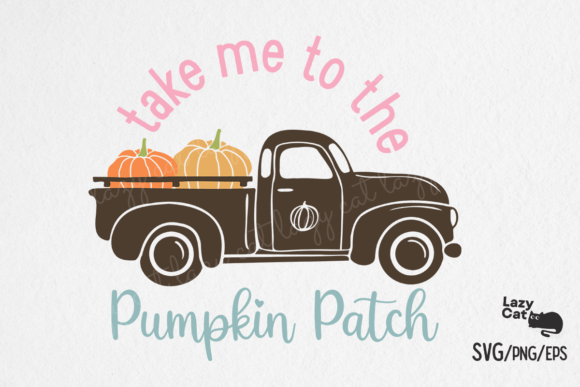 Fall Pumpkin Farm Truck SVG Design