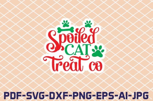 Spoiled Cat Treat Co Stickers Design